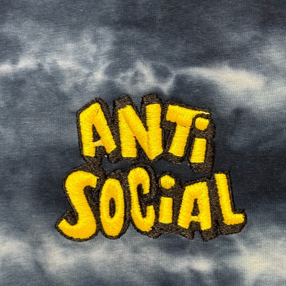 Eighty Eight Anti Social Tie Dye Long Sleeve Streetwear Skate Men’s S T-Shirt - Picture 3 of 4